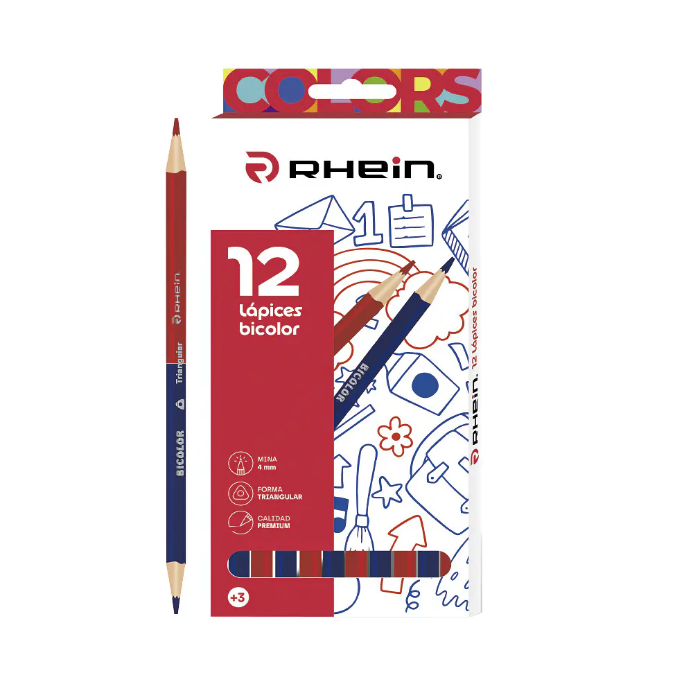 LAPICES BICOLOR 12 UNID.