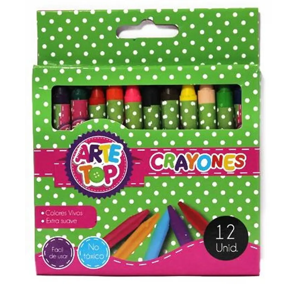 LAPICES CERA 12 COLORES 