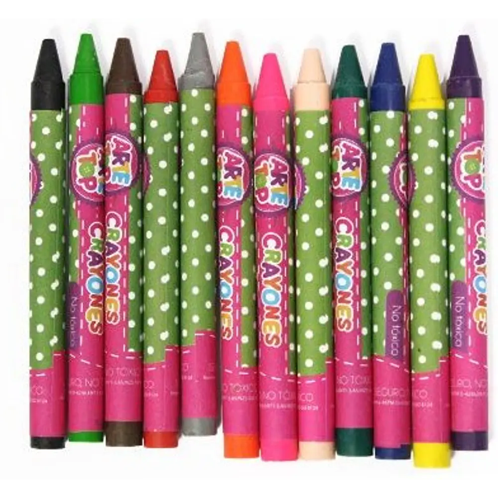 LAPICES CERA 12 COLORES 