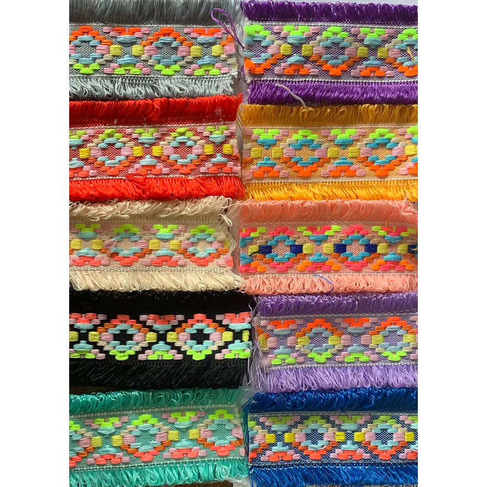 CINTA ETNICA DIFERENTES COLORES 45MM POR METRO