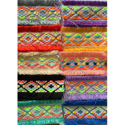 CINTA ETNICA DIFERENTES COLORES 45MM POR METRO