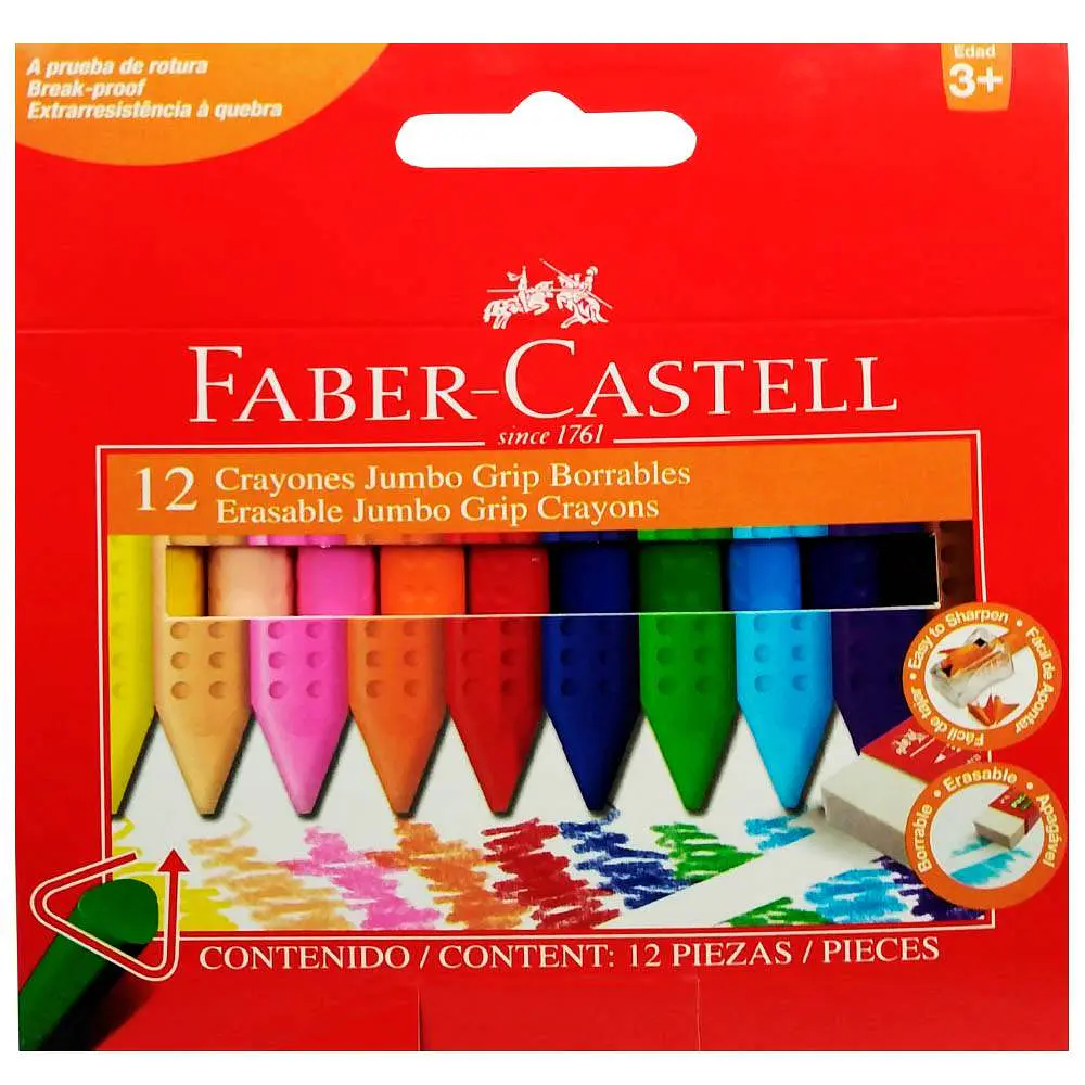 LAPICES CERA JUMBO 12 COLORES