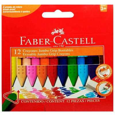 LAPICES CERA JUMBO 12 COLORES