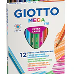 LAPICES GIOTTO 12 COLORES LARGOS MEGA