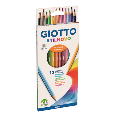 LAPICES GIOTTO 12 COLORES LARGOS STILNOVO