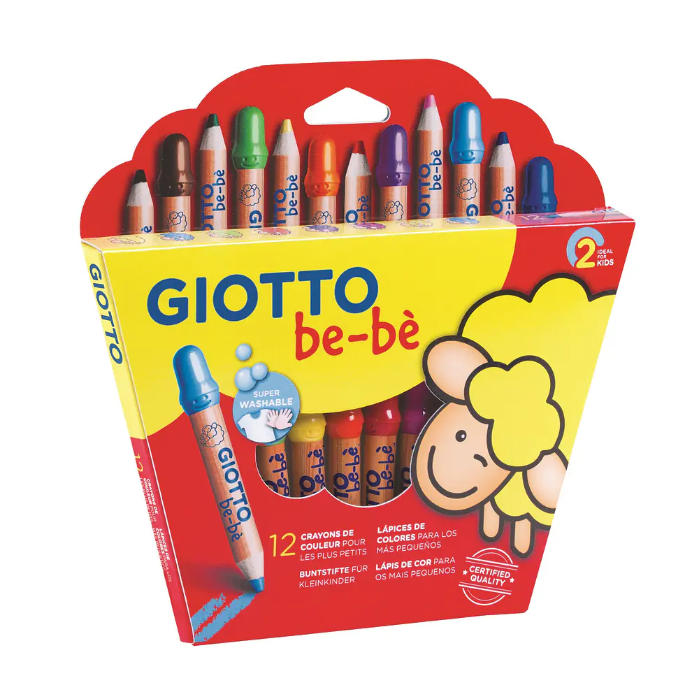 LAPICES GIOTTO BEBE ESTUCHE 12 COLORES
