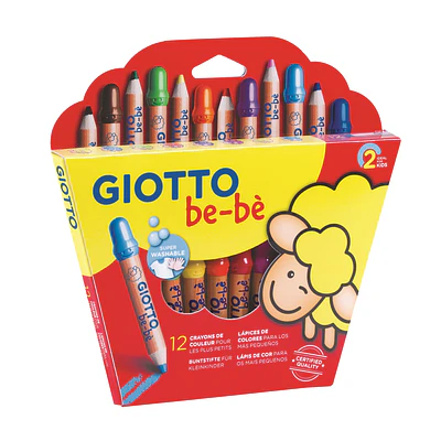 LAPICES GIOTTO BEBE ESTUCHE 12 COLORES