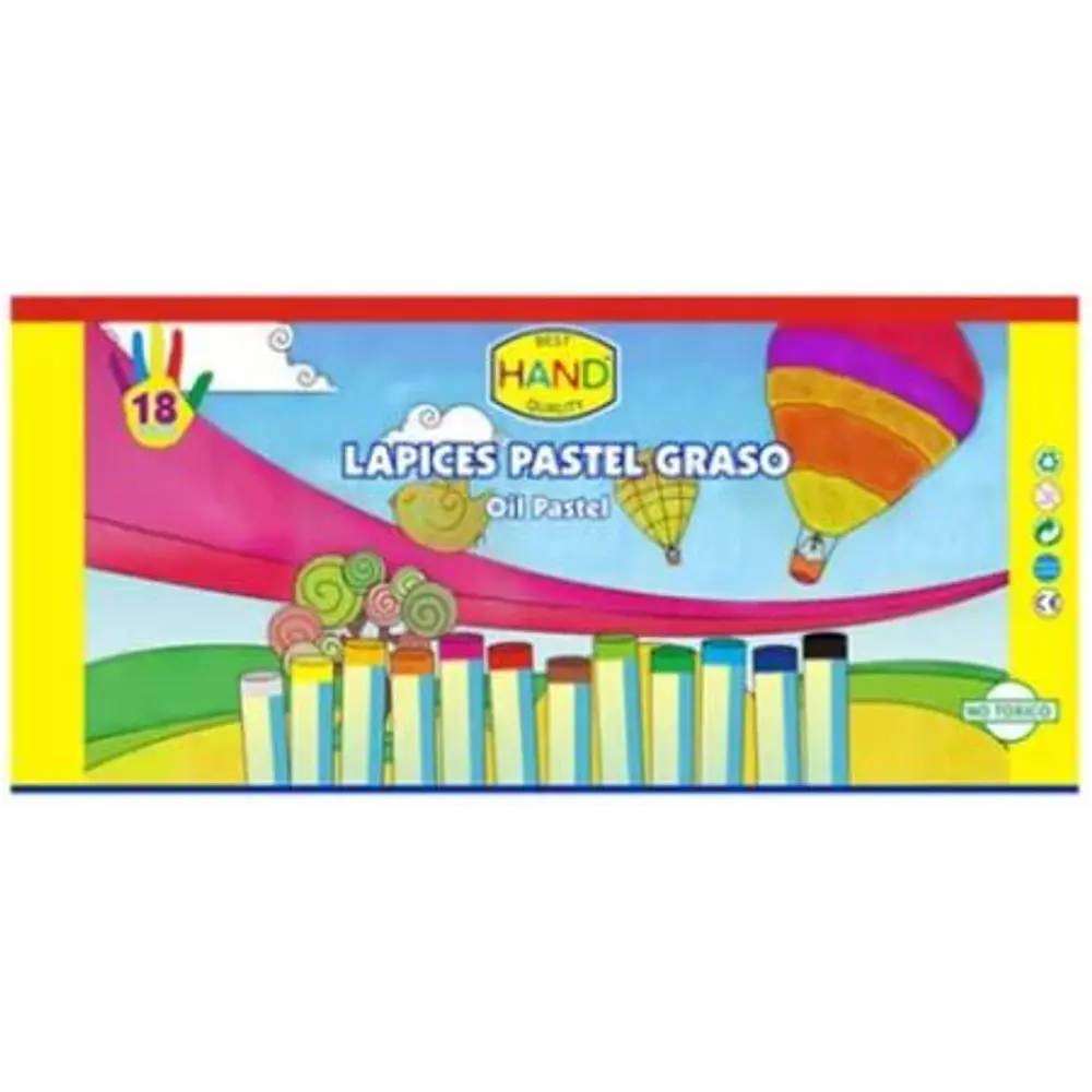 LAPICES PASTELES GRASO OLEO 18 COLORES
