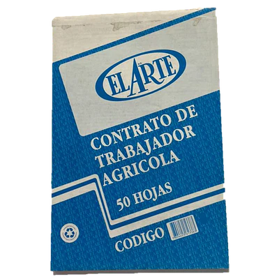 FORMULARIO CONTRATO TRABAJADOR AGRÍCOLA BLOCK 50HOJAS