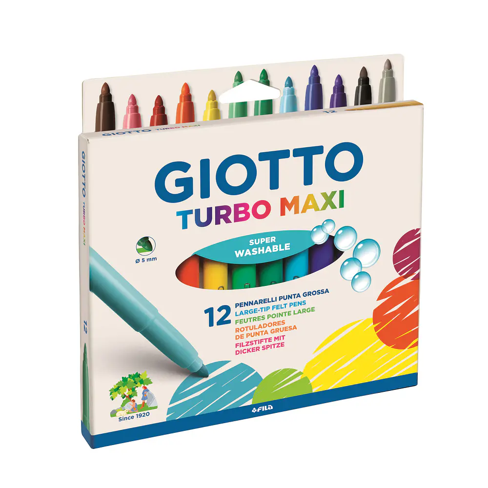 LAPICES SCRIPTO GIOTTO 12 COLORES TURBO MAXI