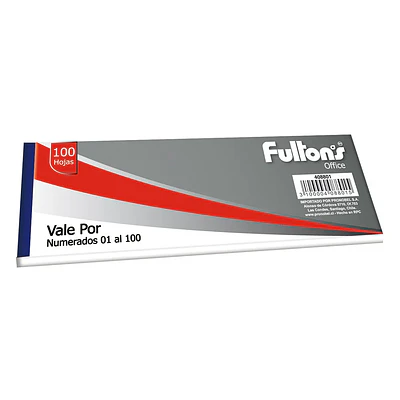 FORMULARIO VALE POR 100 HOJAS BLANCO