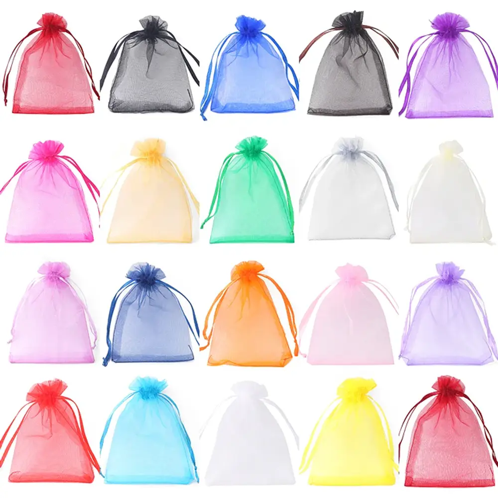 BOLSA DE ORGANZA 10X12 CMS - DIFERENTES COLORES