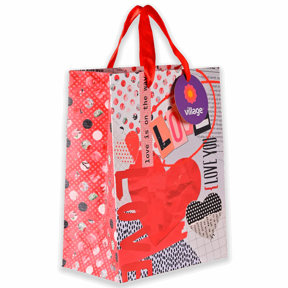 BOLSA DE REGALO AMOR 18X23X10CM 