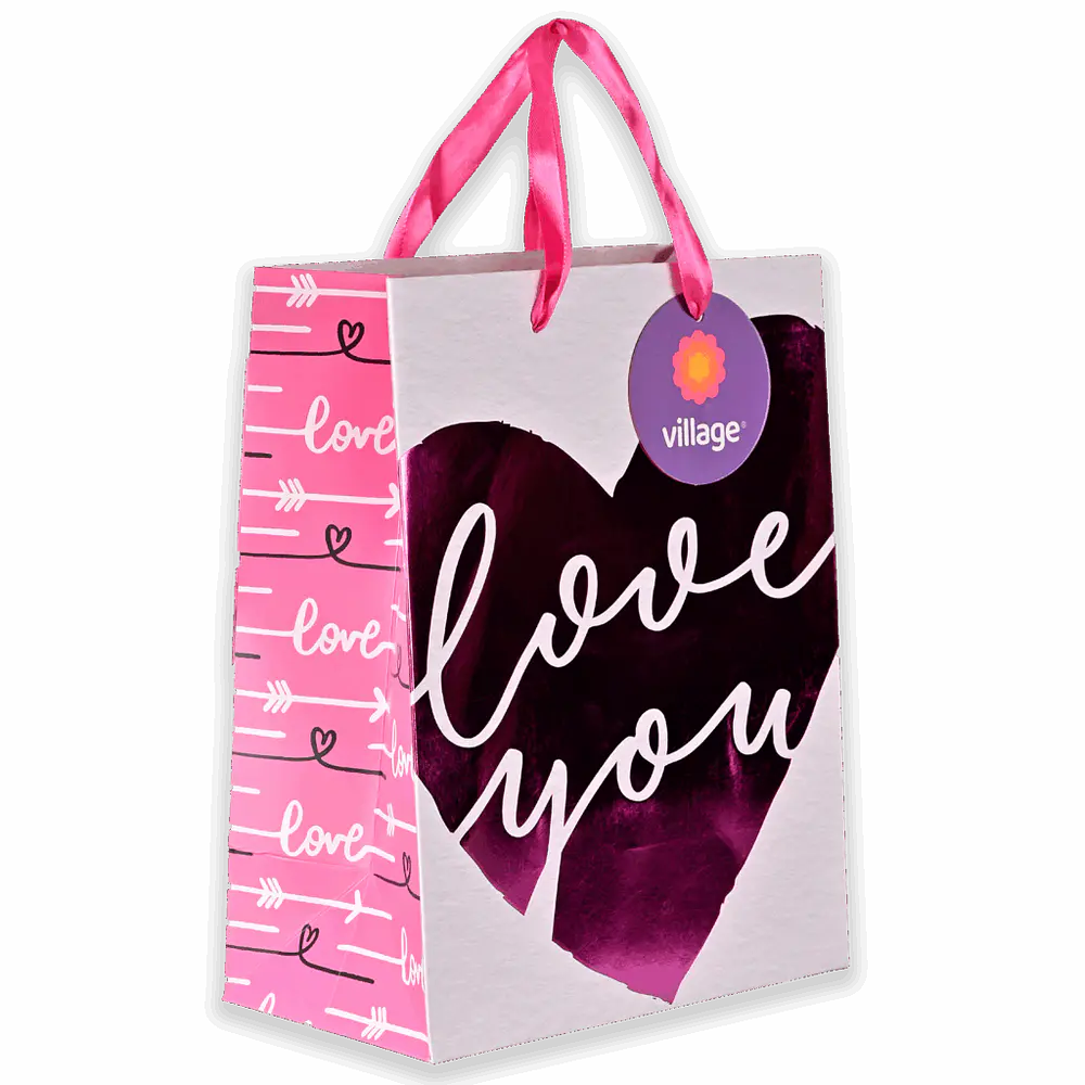 BOLSA DE REGALO AMOR 18X23X10CM 