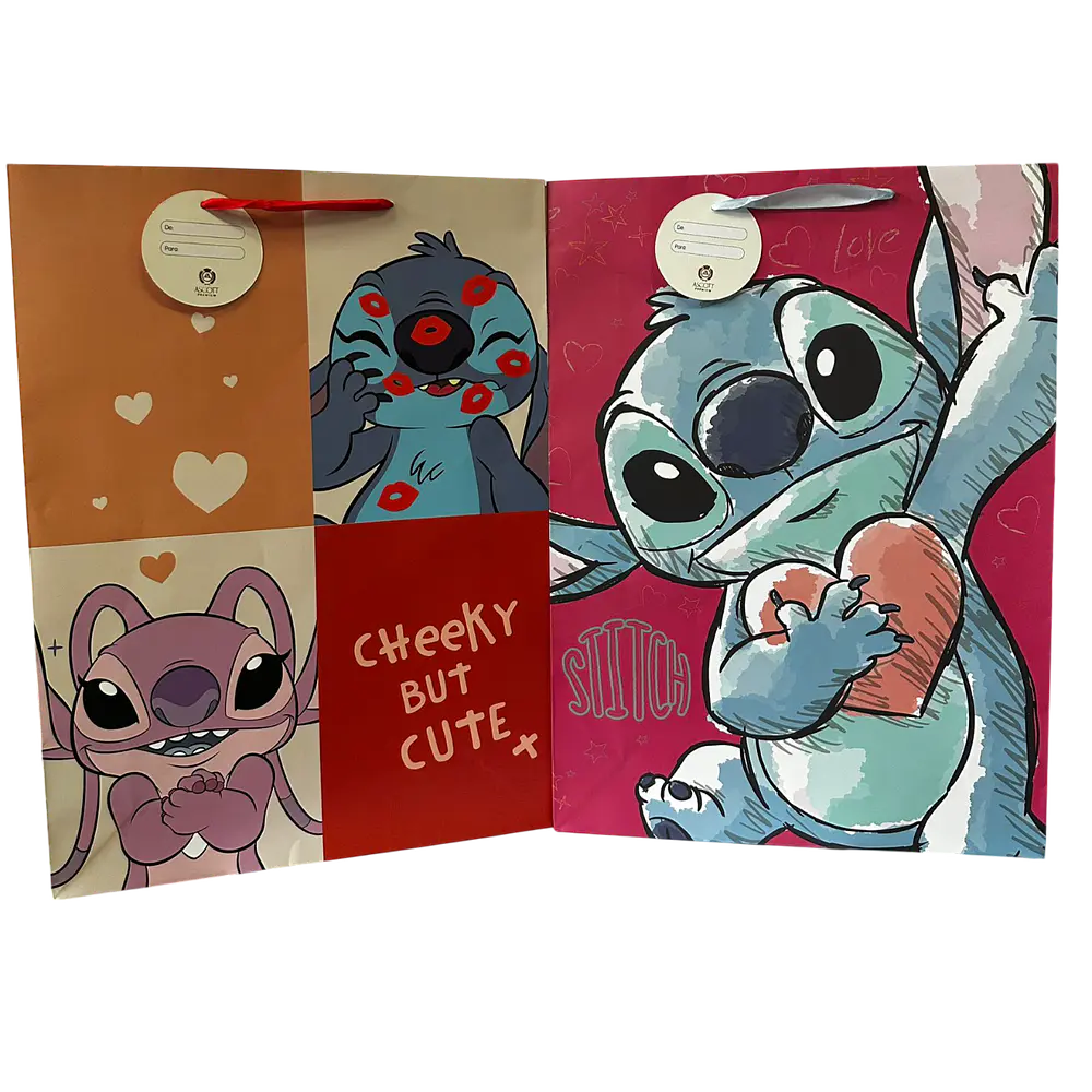 BOLSA REGALO XG STITCH AMOR 33X46CMS