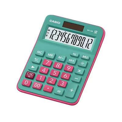 CALCULADORA MX-12B VERDE CON BORDE