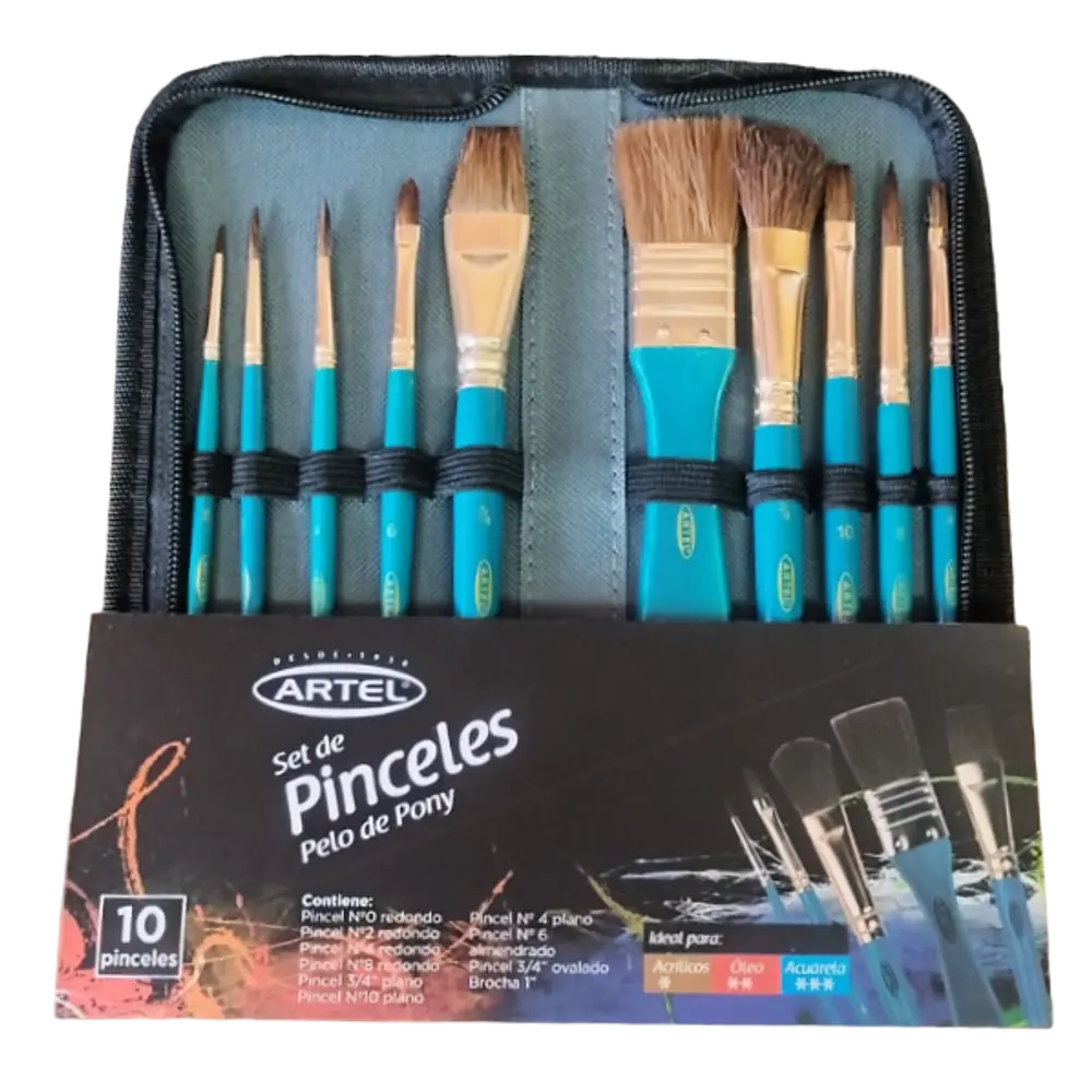 SET PINCEL PONY X10
