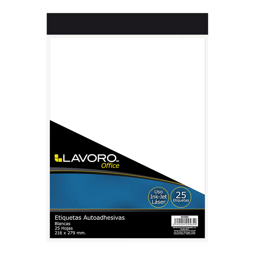 ETIQUETA AUTOADHESIVA 216X279MM 25HJS
