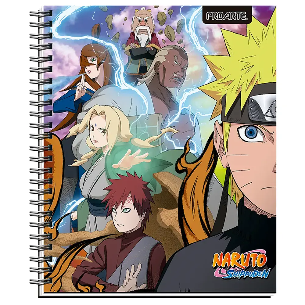 CUADERNO UNIVERSITARIO 100 HOJAS MATEMATICA 7MM. NARUTO SHIPPUDEN
