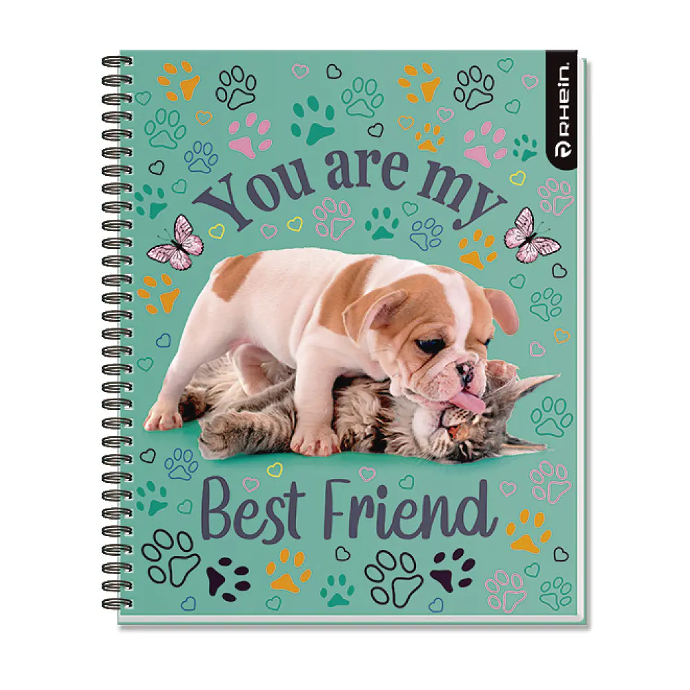 CUADERNO UNIVERSITARIO 100HJS MAT7MM PUPPIES