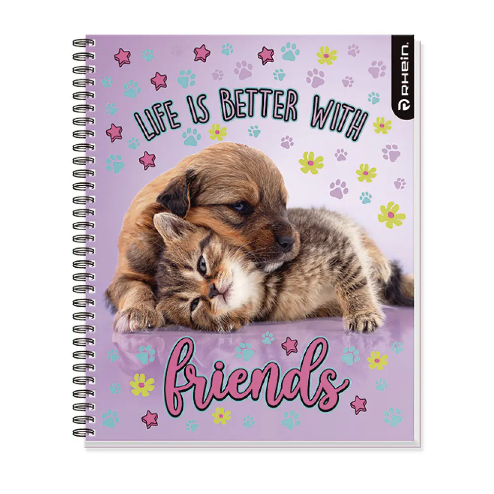 CUADERNO UNIVERSITARIO 100HJS MAT7MM PUPPIES