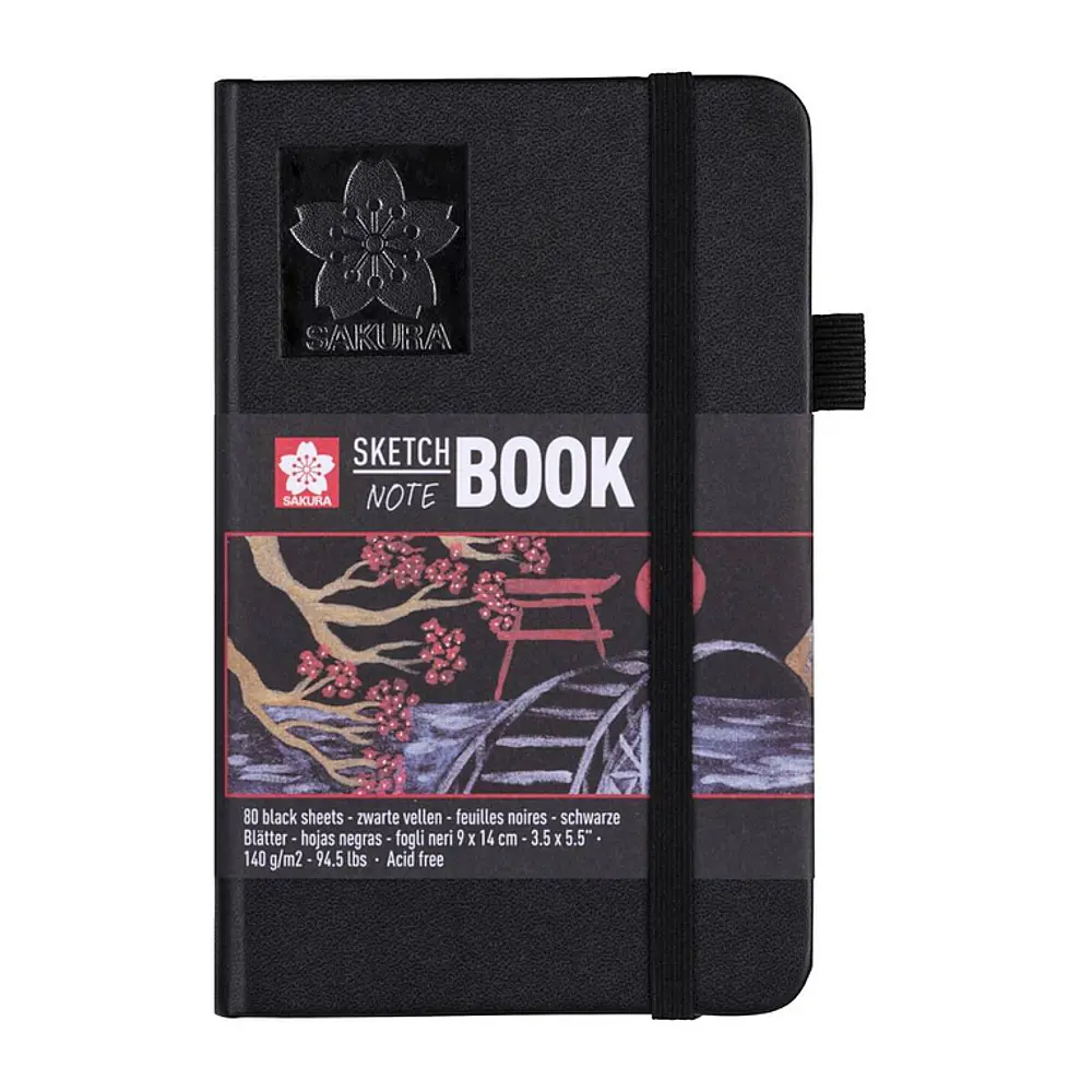 SKETCH BOOK 9x14CM HOJA NEGRA