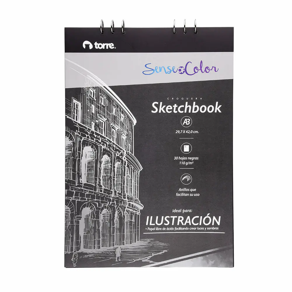 SKETCHBOOK A3 BLACK 30 HOJAS