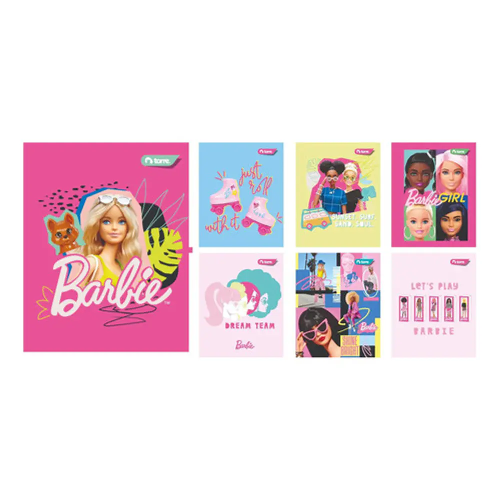 CUADERNO UNIVERSITARIO 100 HOJAS 7MM BARBIE CLASICO