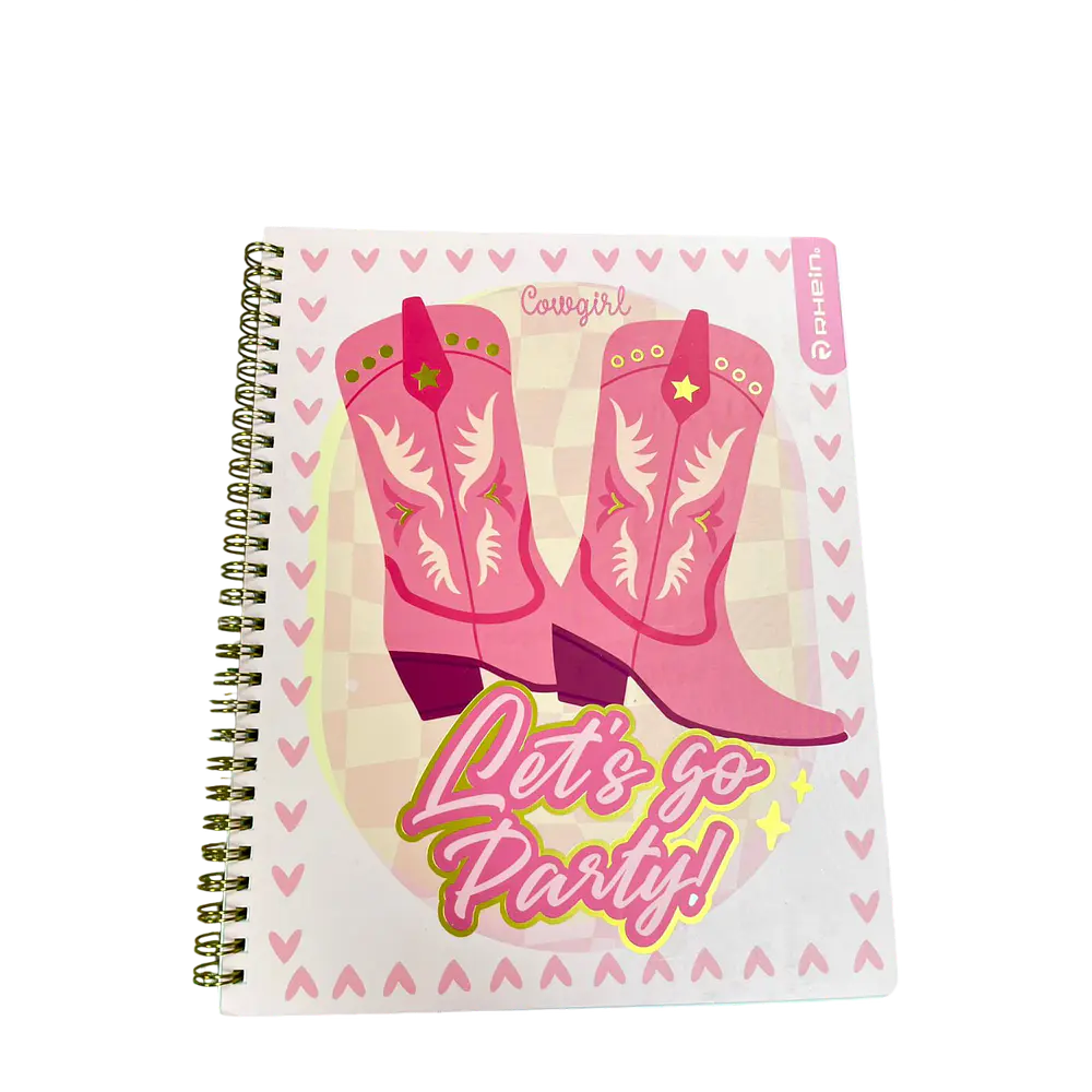 CUADERNO UNIVERSITARIO 100 HOJAS 7MM COW GIRL