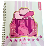 CUADERNO UNIVERSITARIO 100 HOJAS 7MM COW GIRL
