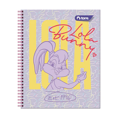 CUADERNO UNIVERSITARIO 100 HOJAS 7MM LOLA BUNNY 