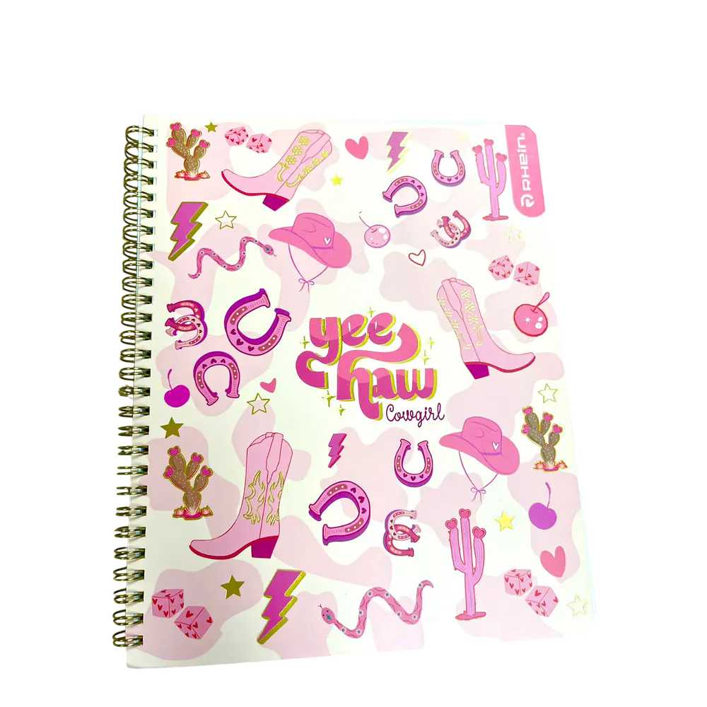 CUADERNO UNIVERSITARIO 100 HOJAS 7MM COW GIRL