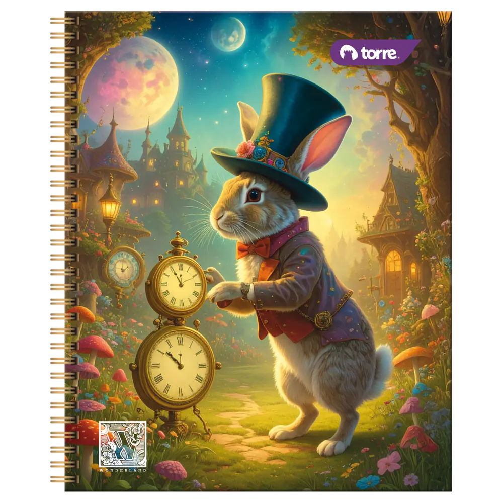 CUADERNO UNIVERSITARIO 100 HOJAS 7MM WONDERLAND