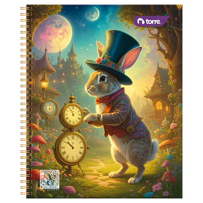 CUADERNO UNIVERSITARIO 100 HOJAS 7MM WONDERLAND