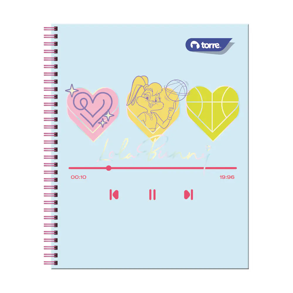 CUADERNO UNIVERSITARIO 100 HOJAS 7MM LOLA BUNNY 