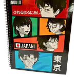 CUADERNO UNIVERSITARIO 7 MM 100 HJS ANIME 