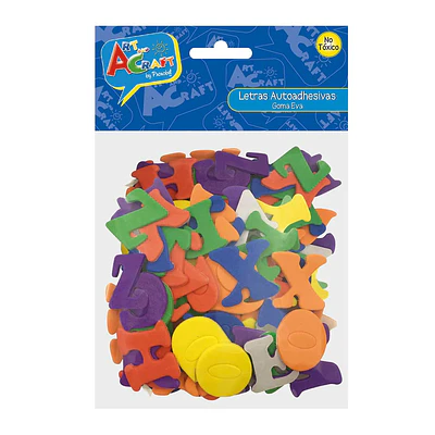 LETRAS GOMA EVA AUTOADHESIVA - ART AND CRAFT