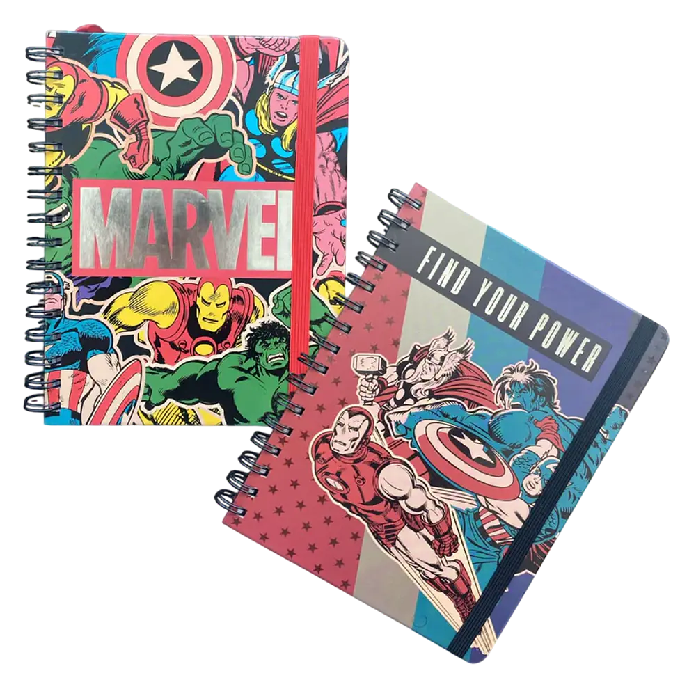 LIBRETA ESPIRAL MARVEL HOJAS LINEADAS A5