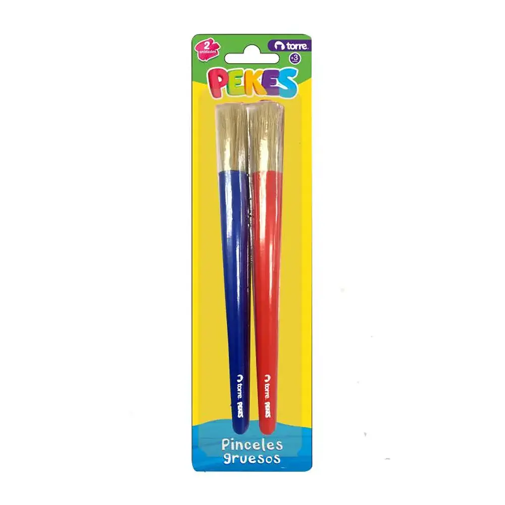 BLISTER PINCELES GRUESOS PEKES 