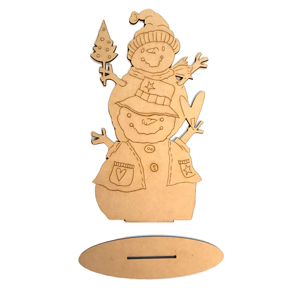 MUÑECO DE NIEVE MDF 27CMS