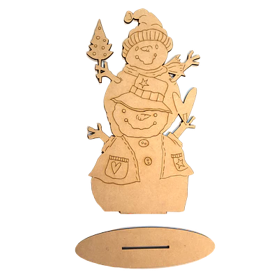 MUÑECO DE NIEVE MDF 27CMS