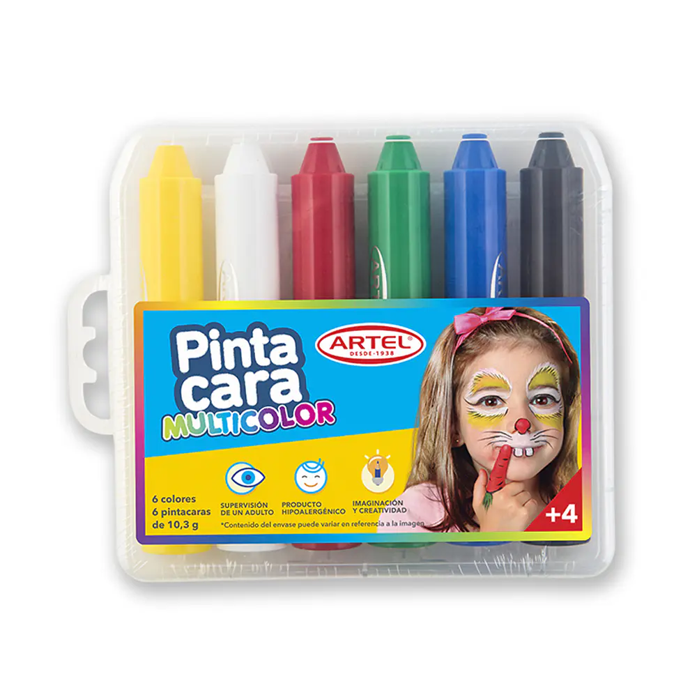 PINTA CARA MAQUILLAJE 6 COLORES  ARTEL