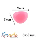 NARIZ DE AMIGURUMI 6x8 MILIMETROS x 12 UNIDADES - DIVERSOS COLORES 