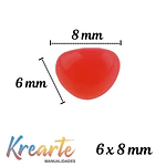 NARIZ DE AMIGURUMI 6x8 MILIMETROS x 12 UNIDADES - DIVERSOS COLORES 