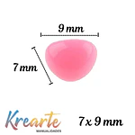 NARIZ DE AMIGURUMI 7x9 MILIMETROS x 12 UNIDADES - DIVERSOS COLORES 