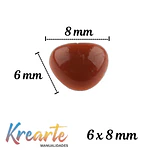 NARIZ DE AMIGURUMI 6x8 MILIMETROS x 12 UNIDADES - DIVERSOS COLORES 