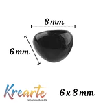 NARIZ DE AMIGURUMI 6x8 MILIMETROS x 12 UNIDADES - DIVERSOS COLORES 