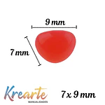 NARIZ DE AMIGURUMI 7x9 MILIMETROS x 12 UNIDADES - DIVERSOS COLORES 