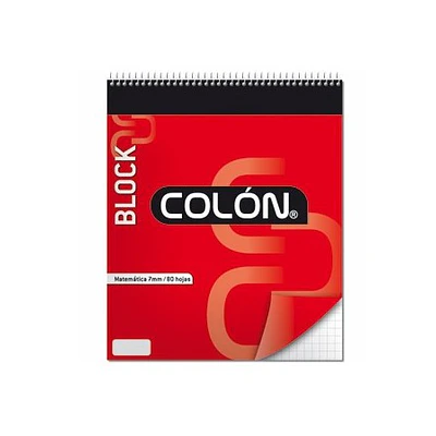 BLOCK APUNTES COLON CON ESPIRAL CARTA MAT.7MM