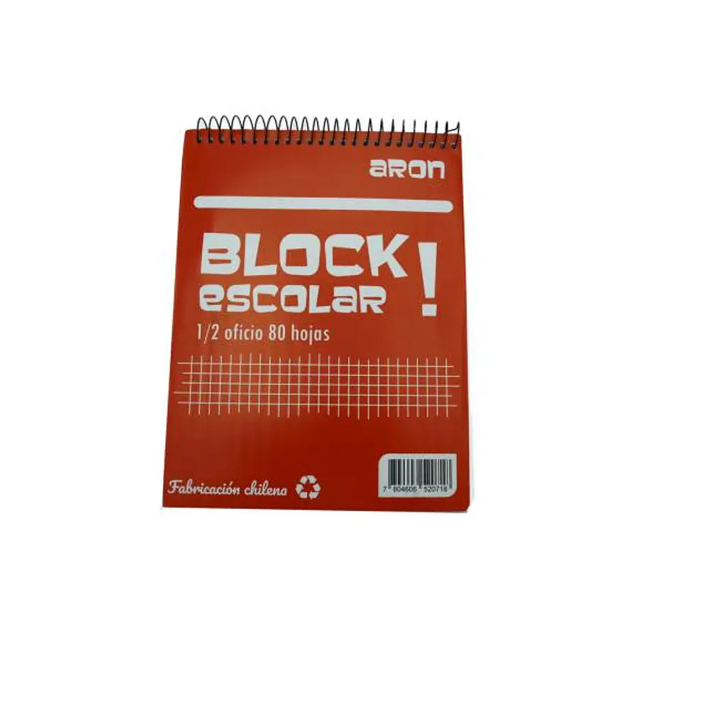 BLOCK APUNTES ESCOLAR 80 HOJAS CON ESPIRAL